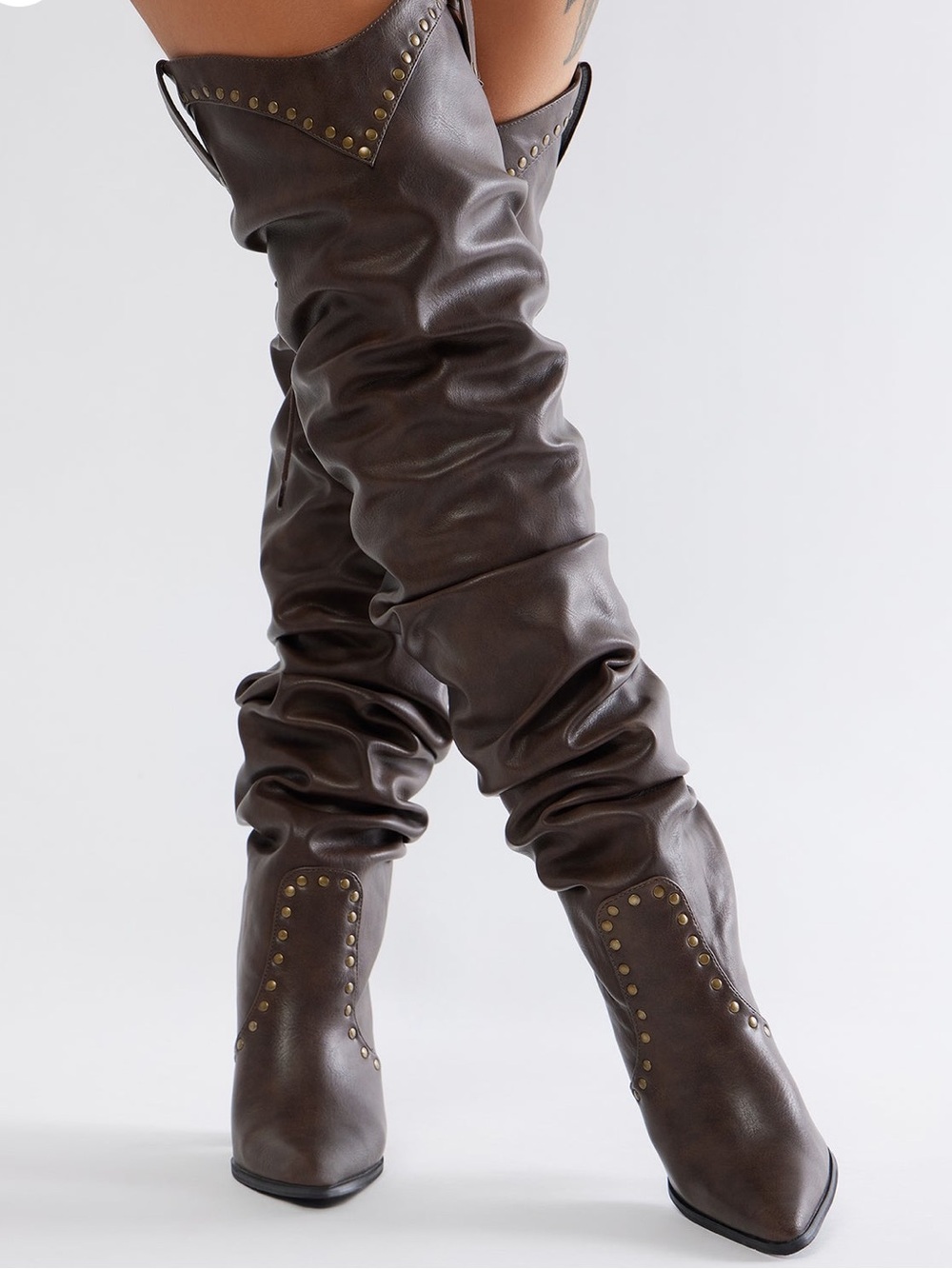 Brown Knee - High Boots